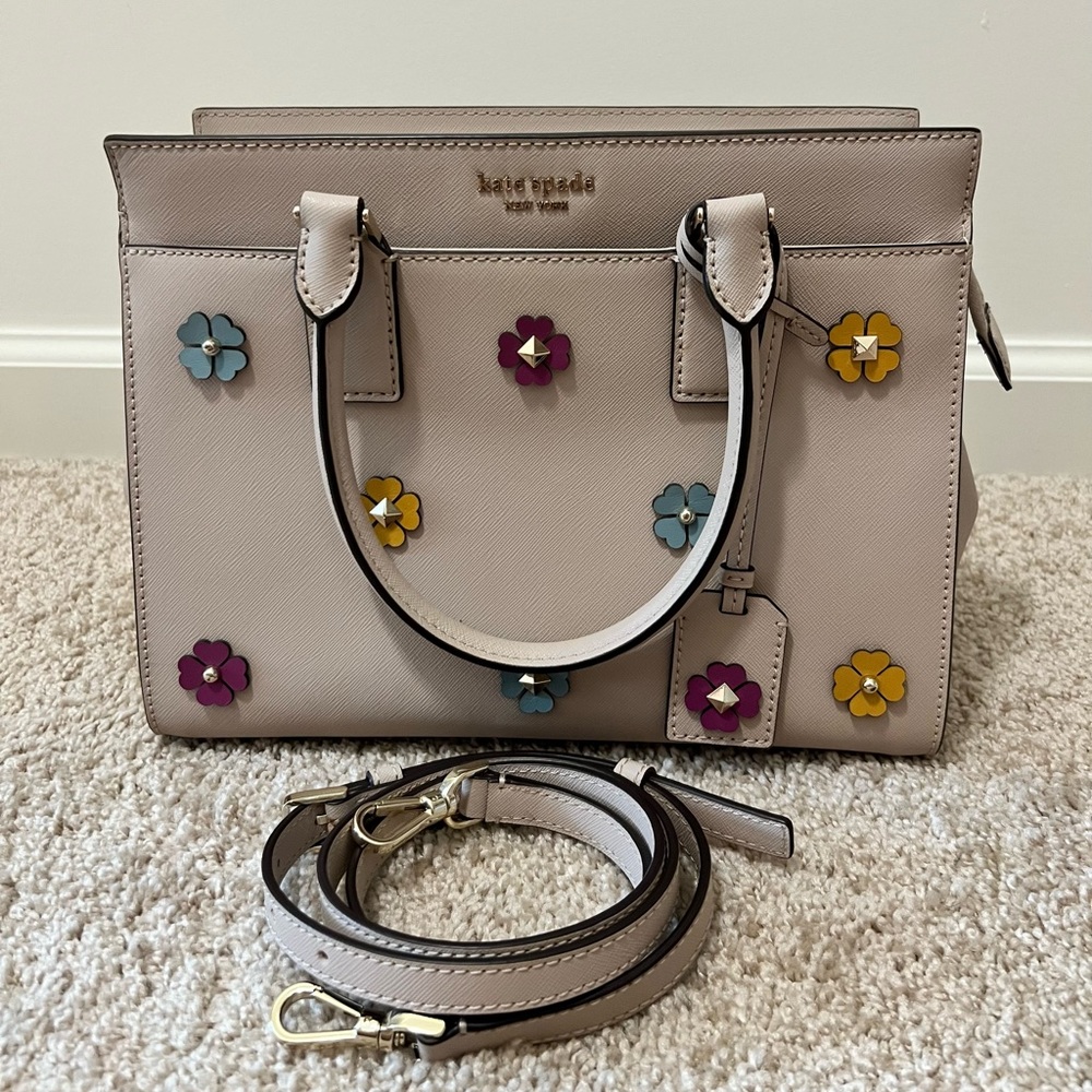 Kate Spade Cameron Flower Spade Medium Satchel